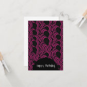 催眠パープルグリーンハッピーバースデー任意の機会 カード (正面/裏面インサイチュ)