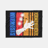 催眠マインドコントロールユーモアで動く女性 フリースブランケット (正面(横))