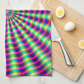 催眠リングや輪とビーム キッチンタオル (四つ折り)