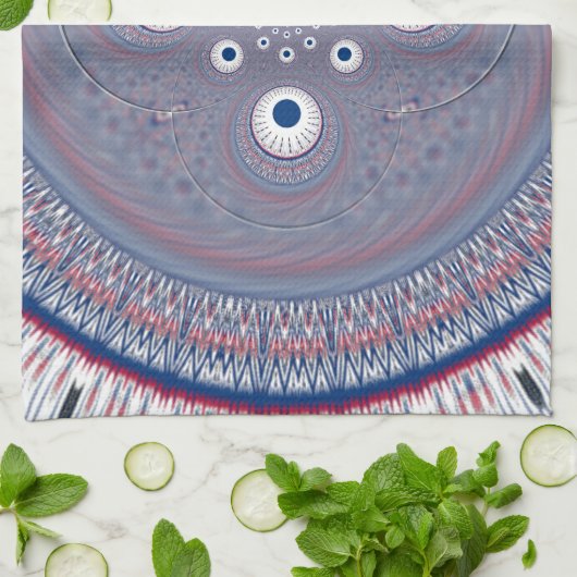 催眠対称性:抽象芸術幾何学芸術 キッチンタオル (折り畳み)