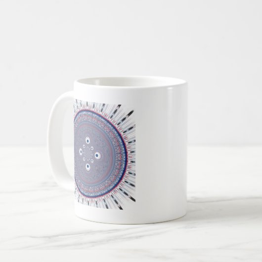 催眠対称性:抽象芸術幾何学芸術 コーヒーマグカップ (正面左)