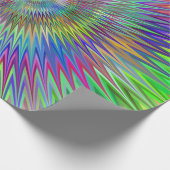 催眠性の星の破烈のフラクタル ラッピングペーパー (角)