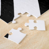 催眠性の白黒の円パターン ジグソーパズル (側面)