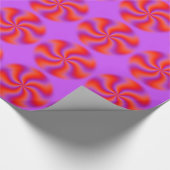 催眠性の螺線形の目の錯覚のおもしろいなネオン ラッピングペーパー (角)