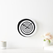 催眠性の螺線形 ラウンド壁時計 (ホーム)