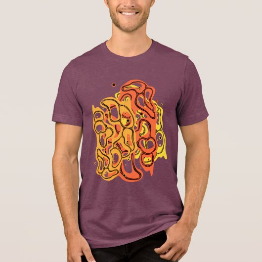催眠性の非晶性空想的モダン溝 トライブレンドＴシャツ (正面)