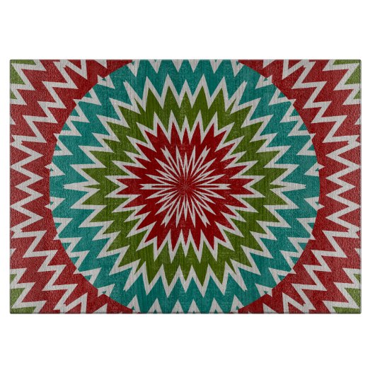 催眠性のmandalaic花 カッティングボード (正面)