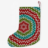 催眠性のmandalaic花 スモールクリスマスストッキング (裏面)
