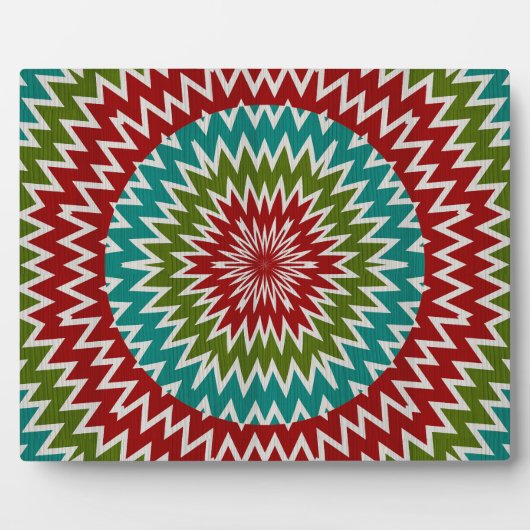 催眠性のmandalaic花 フォトプラーク (正面)