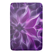 催眠性フラクタル深い紫色の花 バスマット (正面縦)