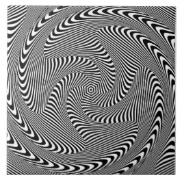 催眠性渦線パターン白黒 タイル