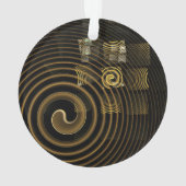 催眠抽象芸術アートアクリルサークル オーナメント (裏面)