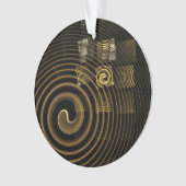 催眠抽象芸術アートアクリルサークル オーナメント (正面)