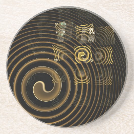 催眠抽象芸術アートサンドストーンコースター コースター (正面)