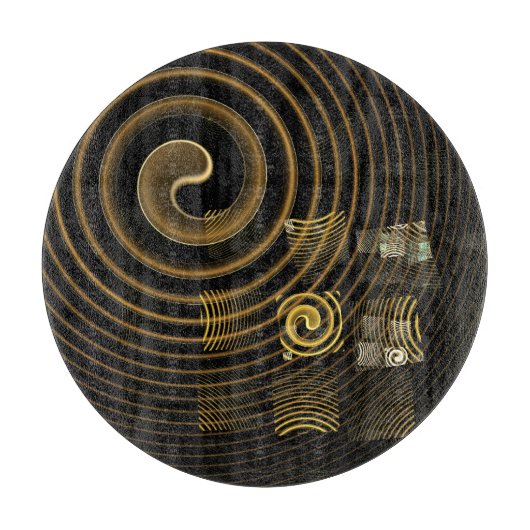 催眠抽象芸術アートサークル カッティングボード (正面)