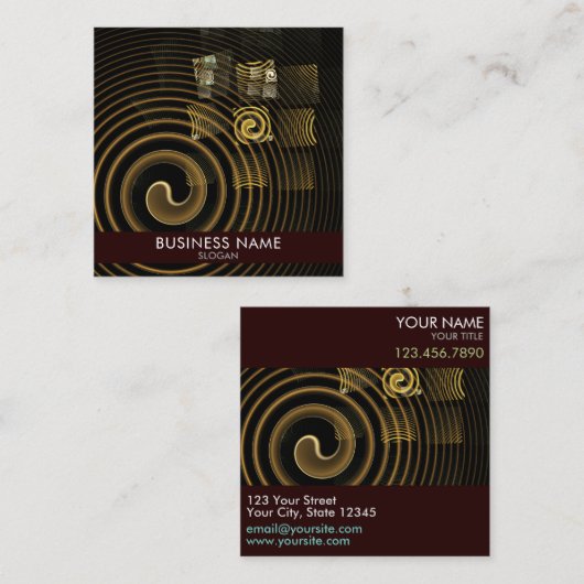 催眠抽象芸術アートプロフェッショナル スクエア名刺 (正面/裏面)