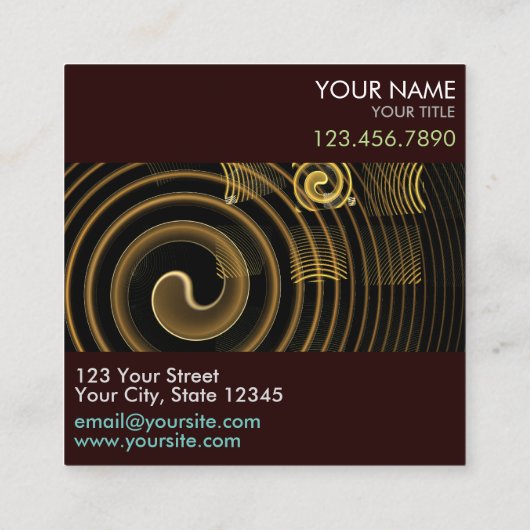 催眠抽象芸術アートプロフェッショナル スクエア名刺 (裏面)