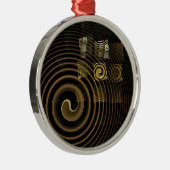 催眠抽象芸術アートラウンド メタルオーナメント (右)