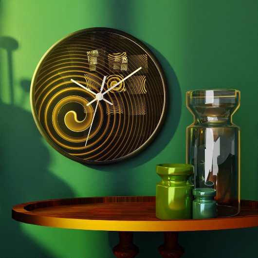 催眠抽象芸術アートラウンド ラージ壁時計