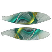 催眠抽象芸術ゴールデンターコイズティール（緑がかった色）フラクタル バスケットボール (パネル)