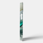 催眠抽象芸術ゴールデンターコイズティール(緑がかった色)フラクタル Case-Mate iPhoneケース (裏面 / 右)