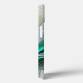 催眠抽象芸術ゴールデンターコイズティール（緑がかった色）フラクタル Case-Mate iPhoneケース (裏面 / 右)