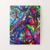 催眠抽象芸術レインボー絵を描スワーズ ジグソーパズル (縦)
