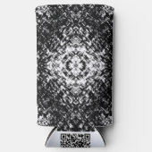 催眠抽象芸術白黒アーモダント スリム缶クーラー (正面)