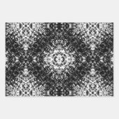 催眠抽象芸術白黒アーモダント ラッピングペーパーシート (正面)