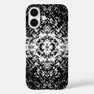 催眠抽象芸術白黒アーモダント iPhone 16ケース