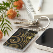 催眠抽象芸術芸術 キーホルダー (正面右)