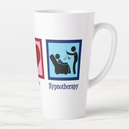 催眠療法士の平和愛の催眠療法 カフェラテマグ (右)
