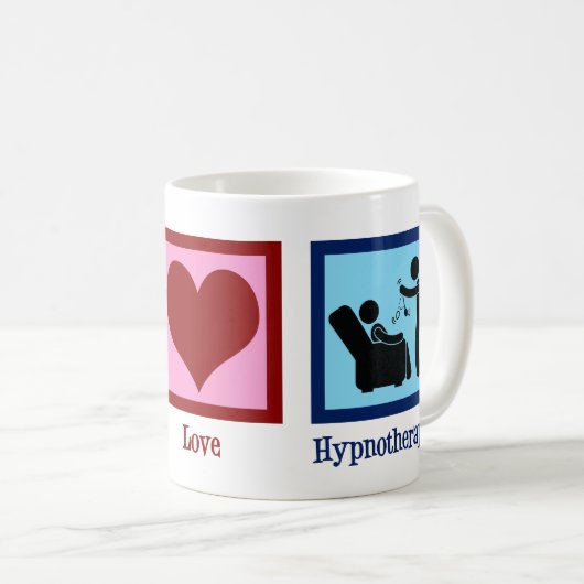 催眠療法士の平和愛の催眠療法 コーヒーマグカップ (正面右)