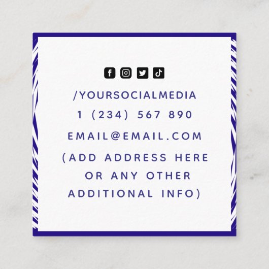 催眠療法士セラピー催眠幻覚 スクエア名刺 (裏面)