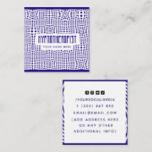 催眠療法士セラピー催眠術ソーシャルメディアブルー スクエア名刺 (正面/裏面)