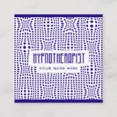 催眠療法士セラピー催眠術ソーシャルメディアブルー スクエア名刺 (正面)