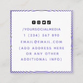 催眠療法士モダン円パターン スクエア名刺 (裏面)