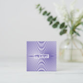 催眠療法士モダン円パターン スクエア名刺 (スタンド正面)