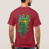 催眠的な不定形の幻想的なモダングルーヴィー Tシャツ (裏面)