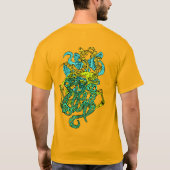 催眠的な不定形の幻想的なモダングルーヴィー Tシャツ (裏面)