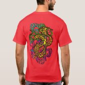 催眠的な不定形の幻想的なモダングルーヴィー Tシャツ (裏面)