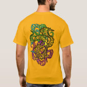 催眠的な不定形の幻想的なモダングルーヴィー Tシャツ (裏面)