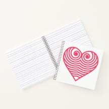催眠的な愛 - ミニマリスト赤い輪郭のハート