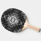 催眠的な抽象黒と白のモダンアート 卓球ラケット (横)