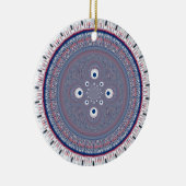 催眠的シンメトリー:抽象幾何学アート セラミックオーナメント (右)