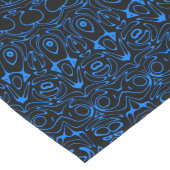 催眠的対称性を持つAzure Blue Mandala ロングテーブルランナー (コーナー)