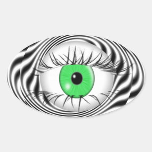催眠眼 – 催眠術 楕円形シール