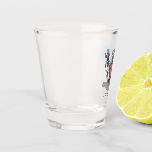 催眠術の神秘的なアルマジロ・シャーマンとスタッフアニメ ショットグラス (左)