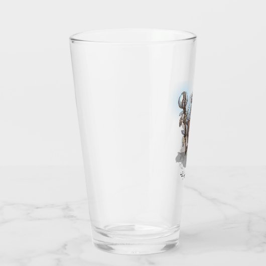 催眠術の神秘的なアルマジロ・シャーマンとスタッフアニメ タンブラーグラス (右)