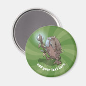 催眠術の神秘的なアルマジロ・シャーマンとスタッフアニメ マグネット (正面/裏面)